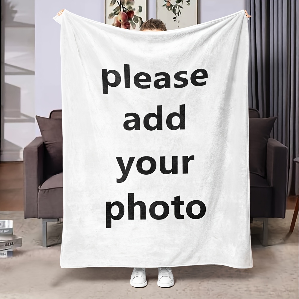 Personalized Custom Flannel Throw Blanket, Unique Gift